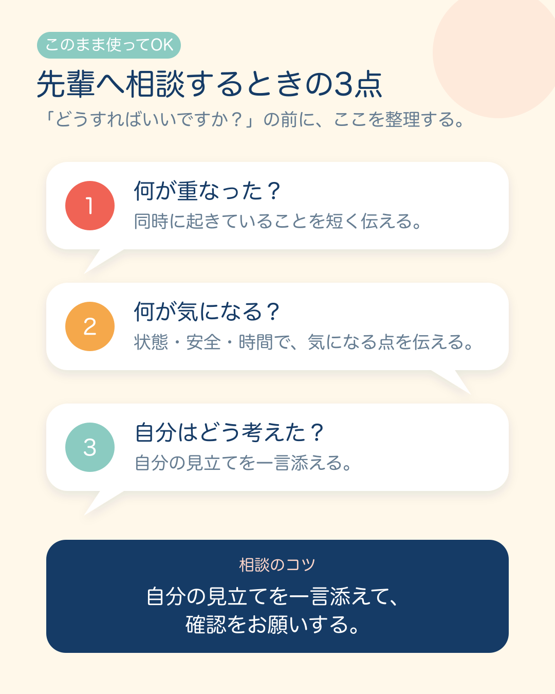 優先順位を相談するときの先輩への伝え方テンプレート